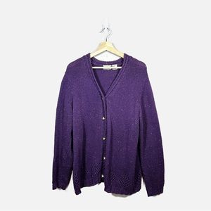 Fashion Bug Vintage Purple Knit Cardigan